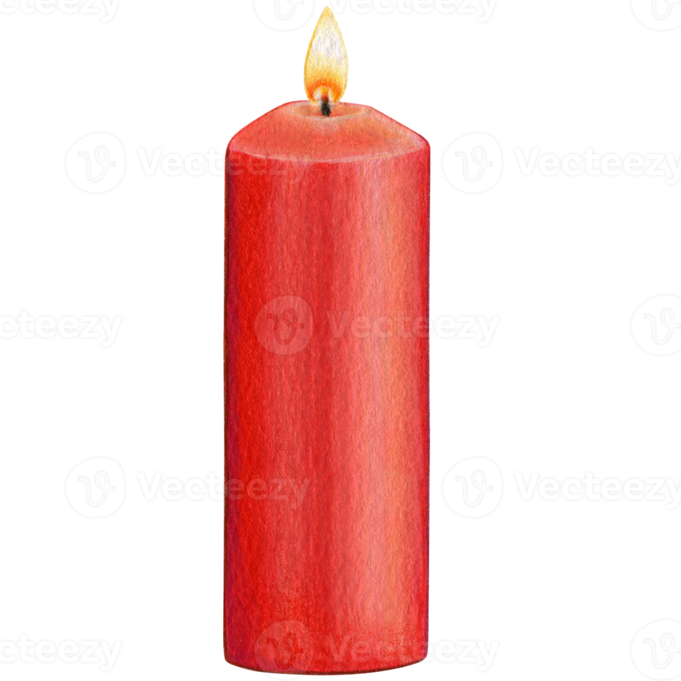 watercolor hand drawn candles png