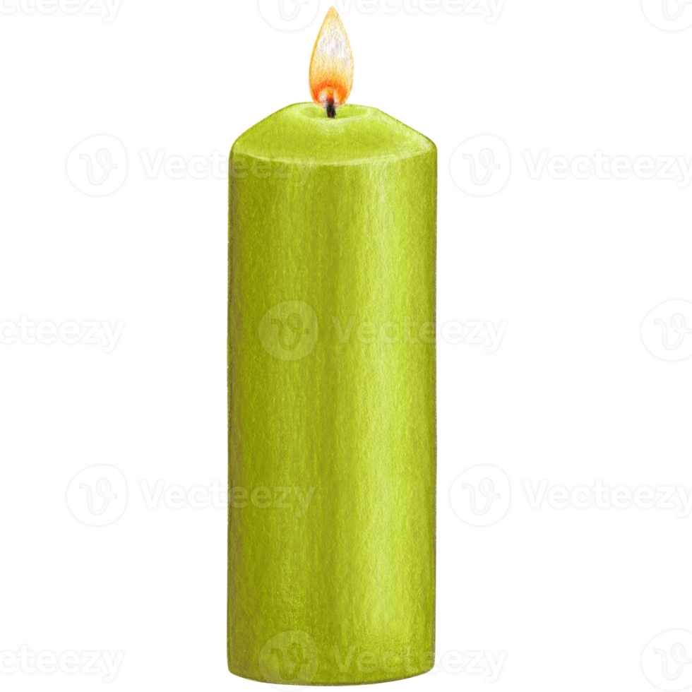 watercolor hand drawn candles png