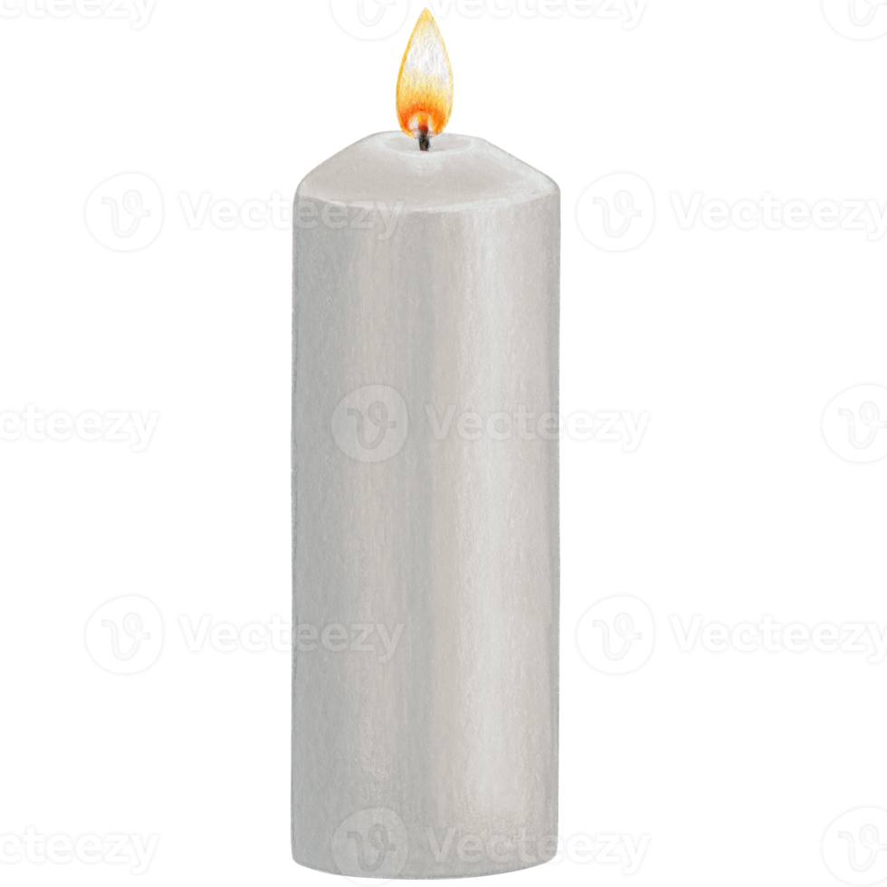 watercolor hand drawn candles png