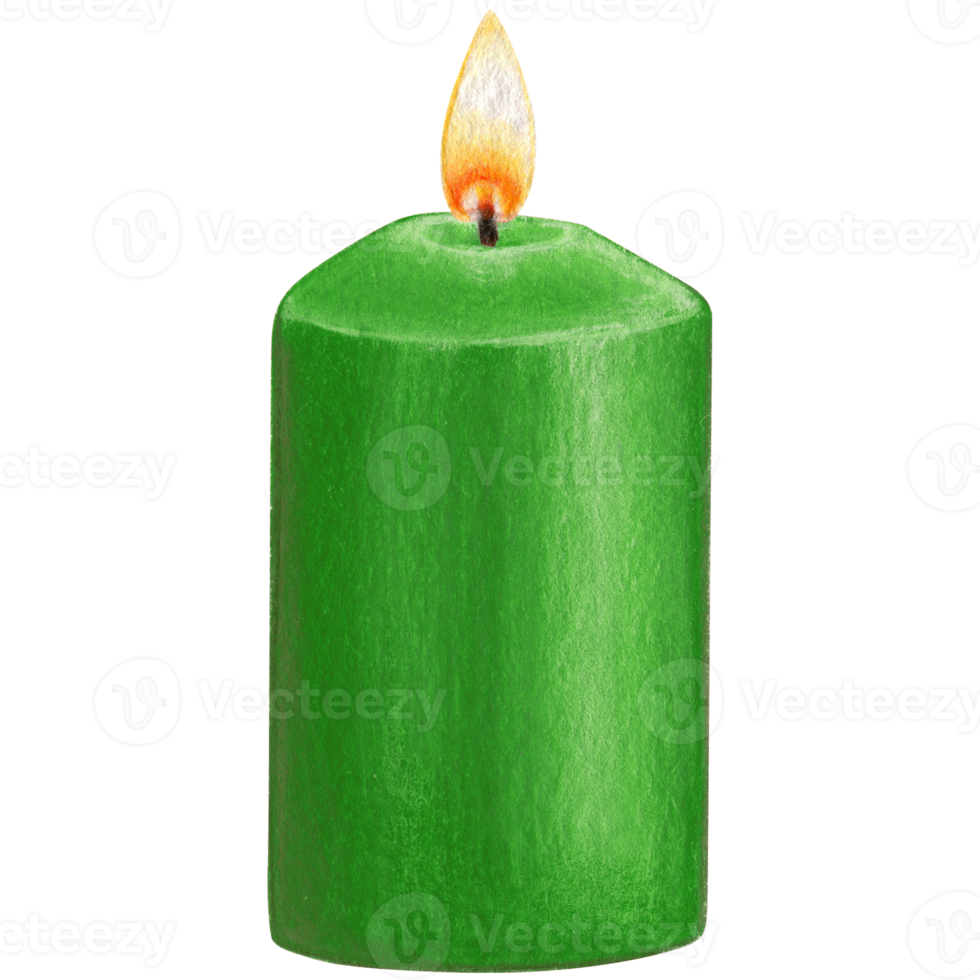 watercolor hand drawn candles png