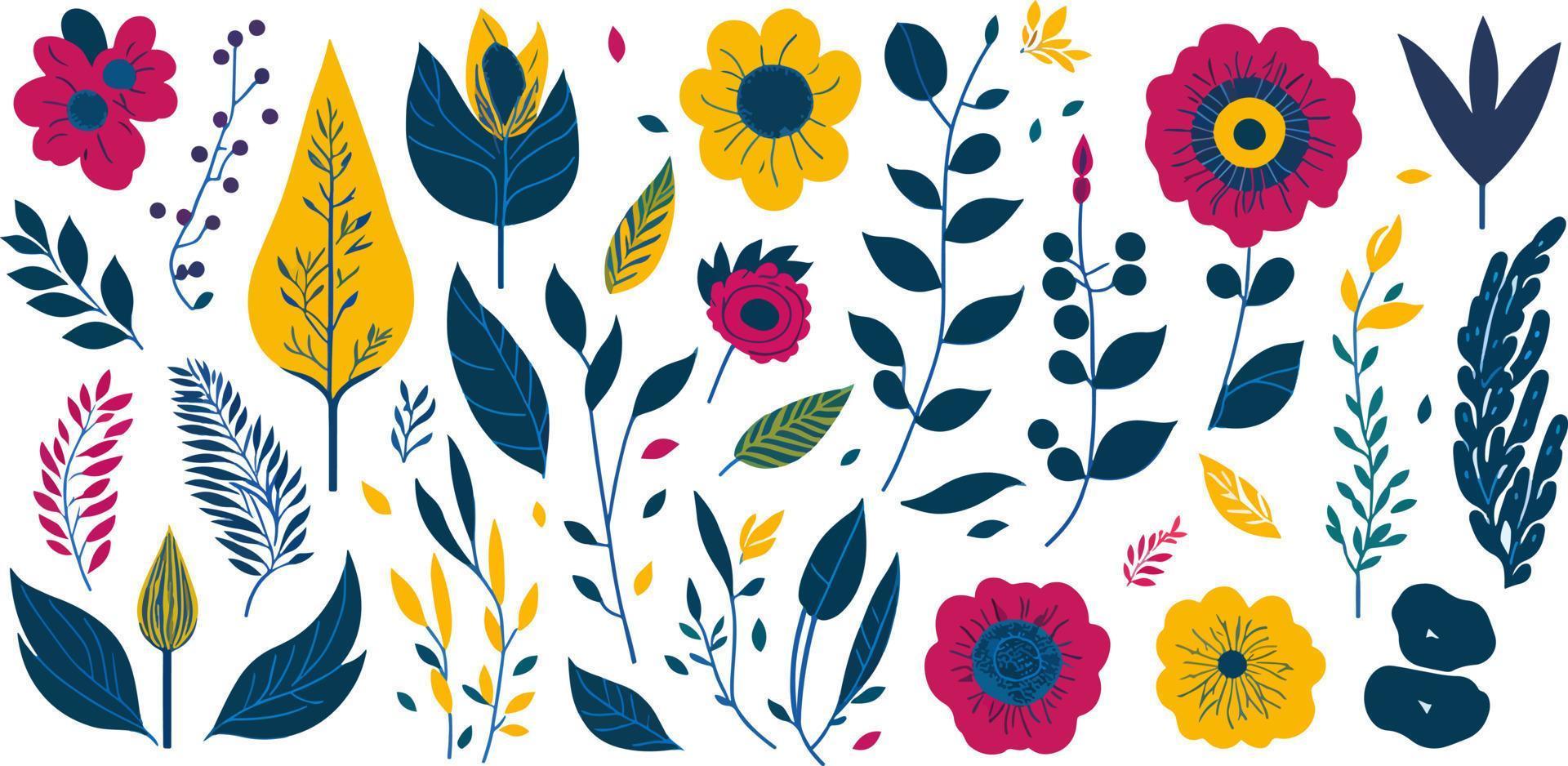 Enhance Your Aesthetic with a Versatile Set of Hand-Drawn Blossom Vectors