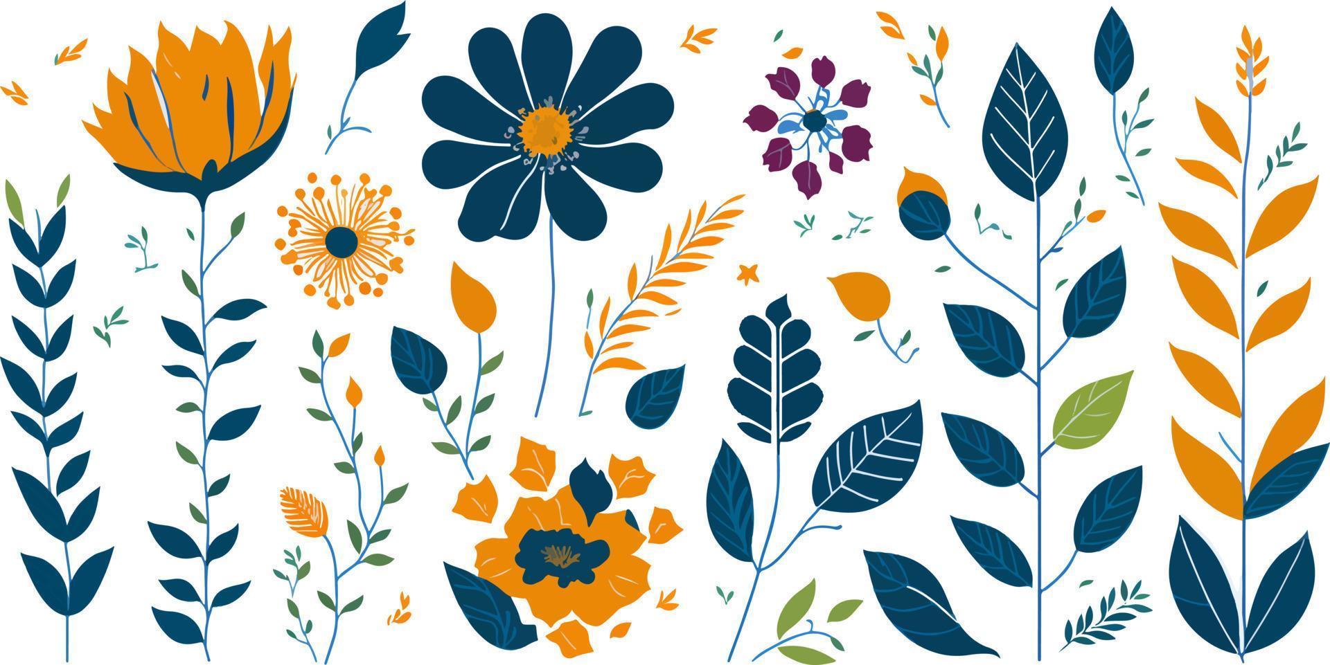 Create a Beautiful Floral Display with a Set of Hand-Drawn Blossom Vectors