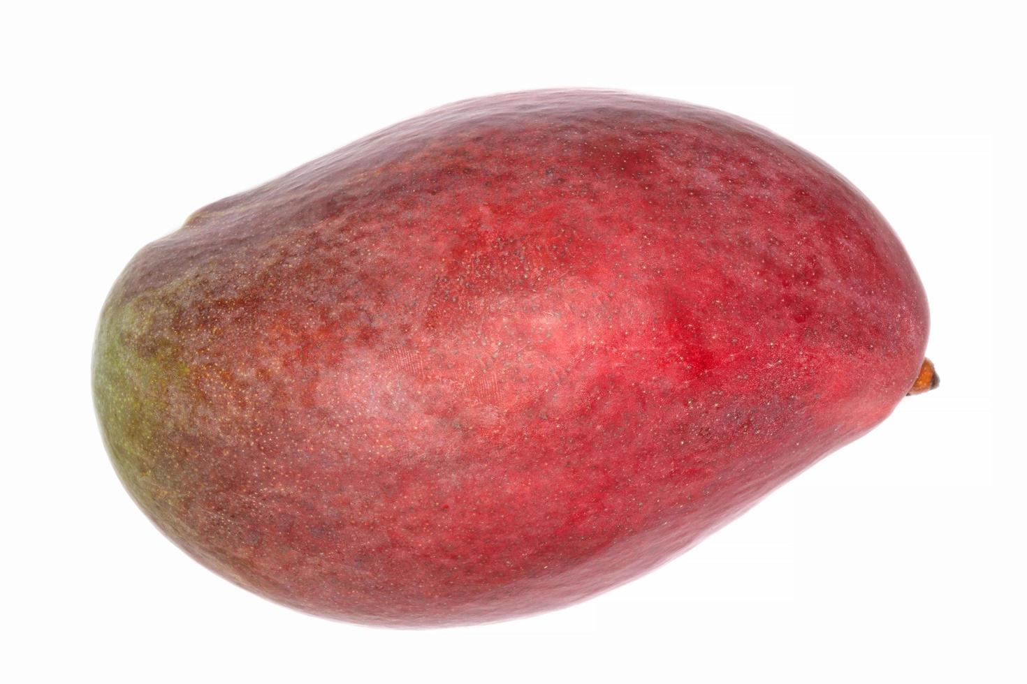 close up of ripe mango fruit isolated on white photo