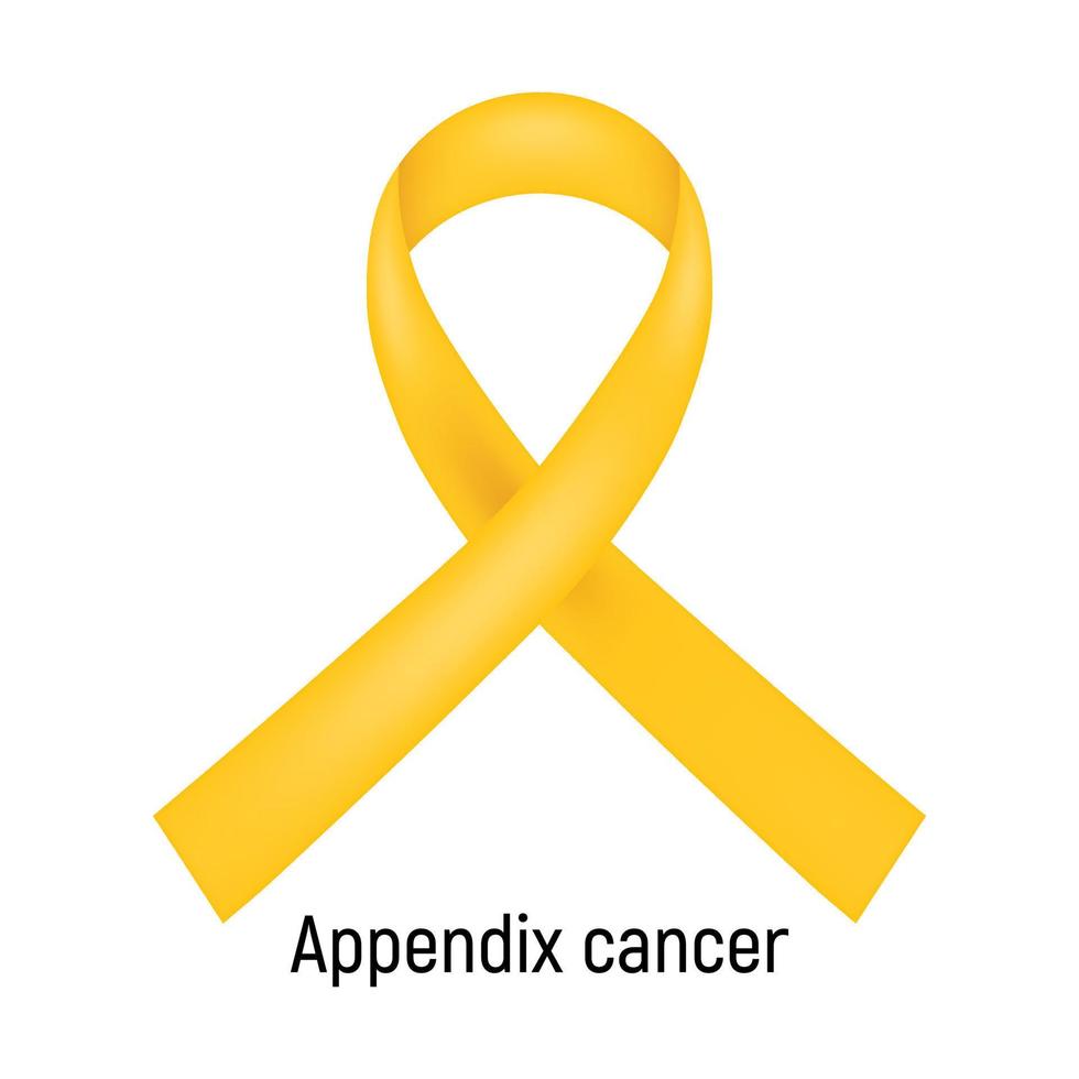 Cancer Ribbon. Appendix cancer. Vector illustration.