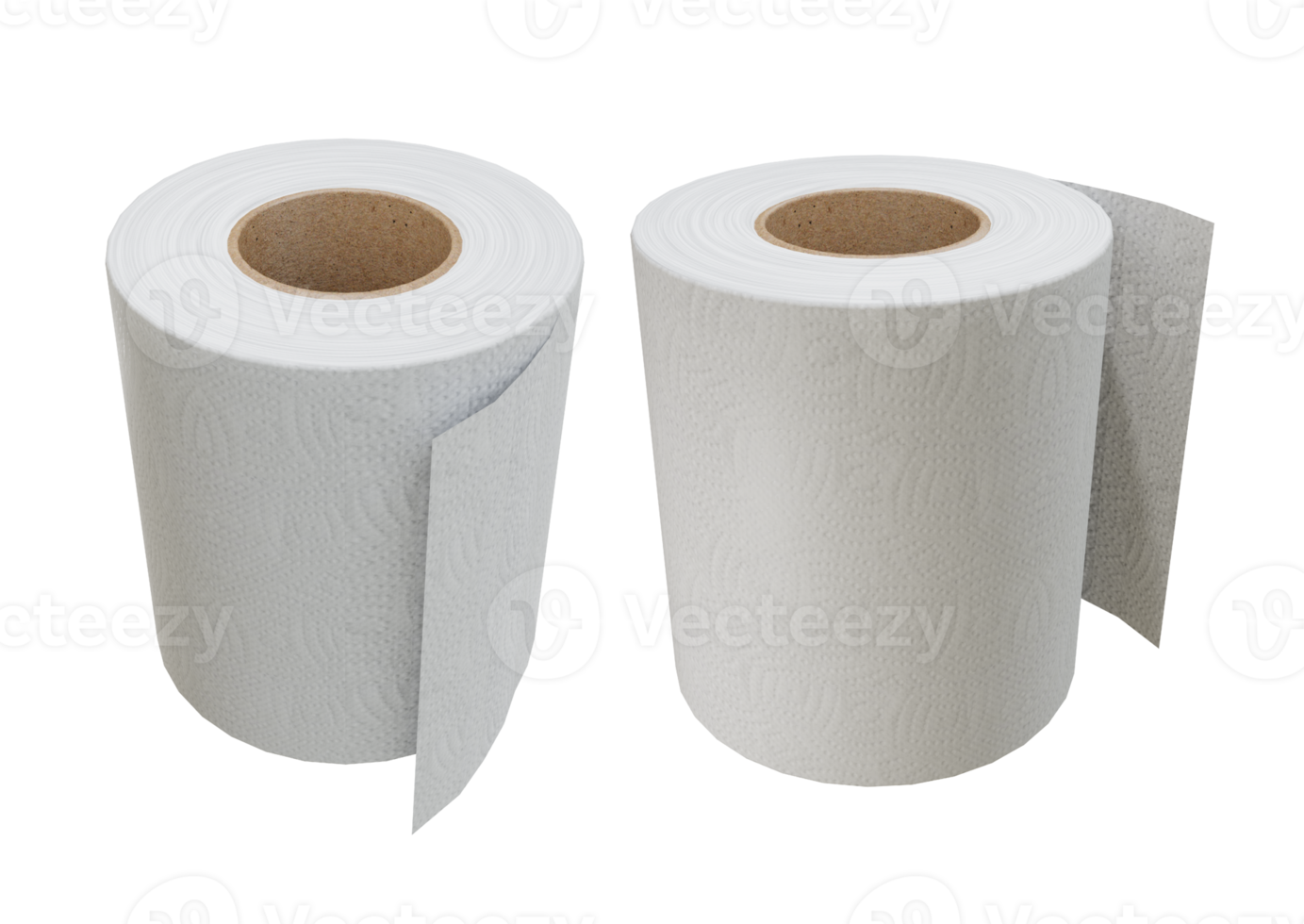 3d rendering toilet tissue paper perspective view png