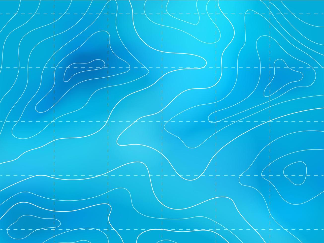 Ocean or sea topographic map, terrain line contour vector