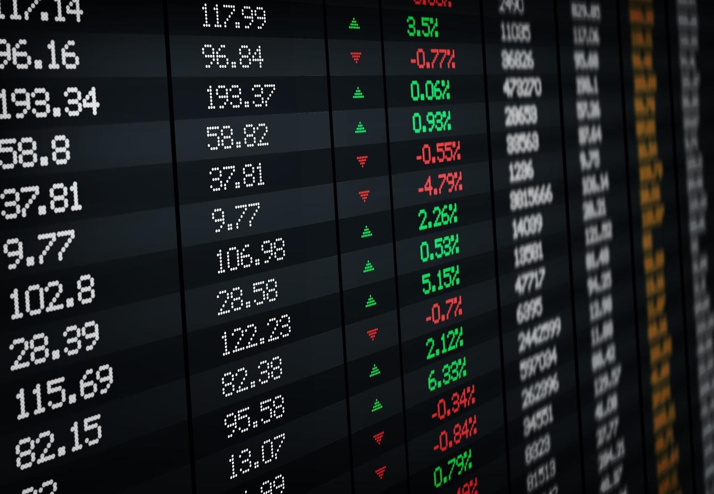 Stock exchange board, market index, graph charts vector