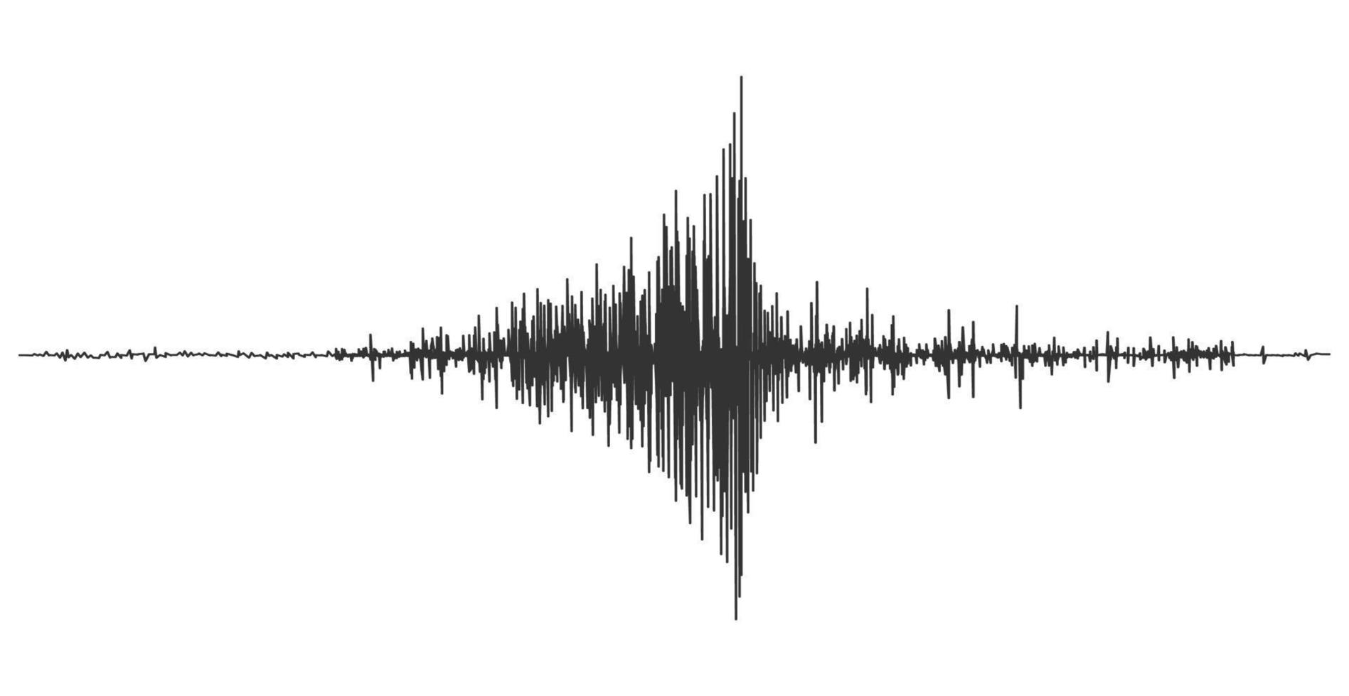 Earthquake seismograph wave, vector richter scale