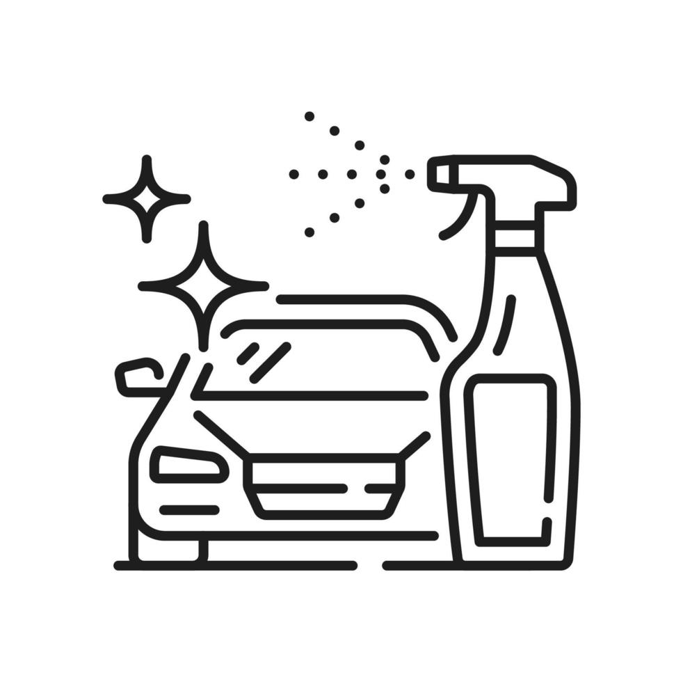 coche detergente rociar, vehículo limpieza y Lavado vector