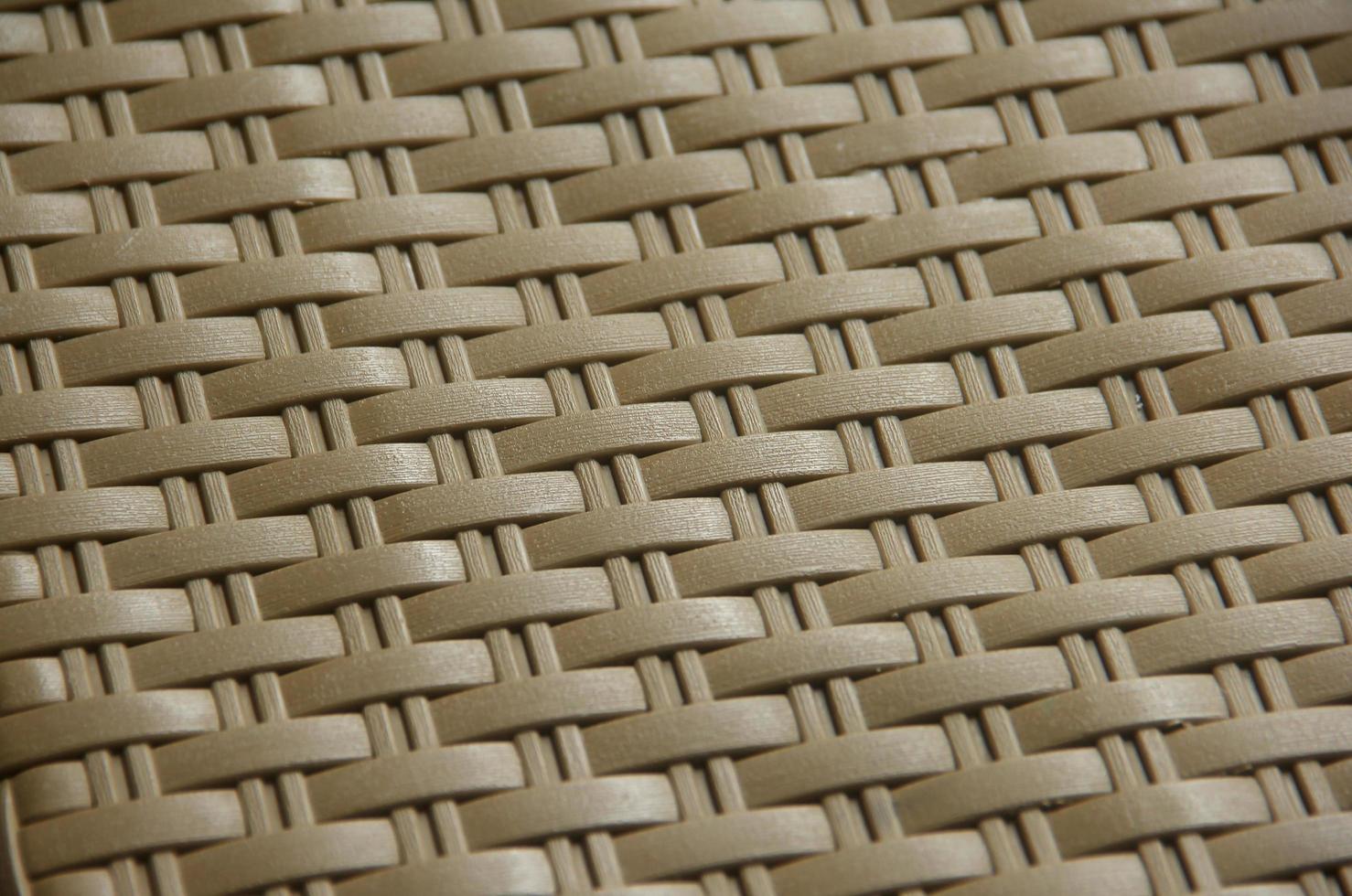 Light yellowy brown furniture chair plastic texture with ratan or anyam weave pattern isolated on background. photo