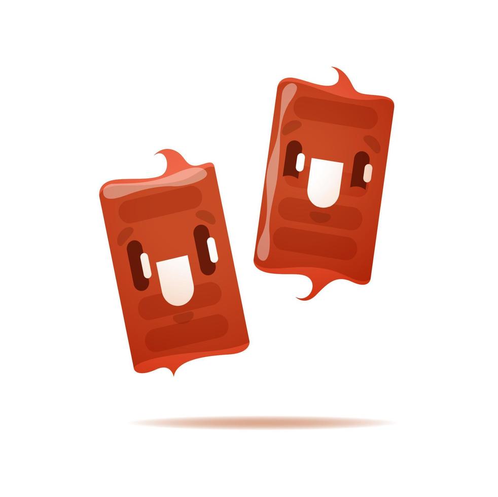 Cartoon toffee caramel candy characters vector