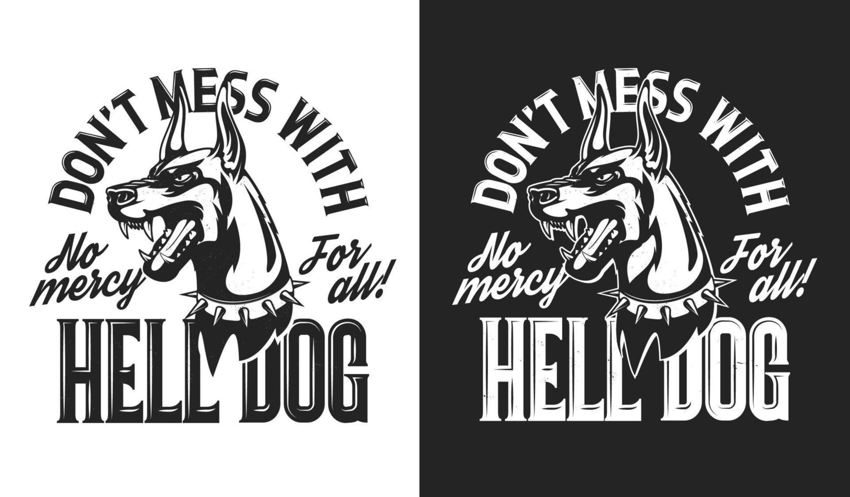 Angry doberman dog, animal mascot t-shirt print vector