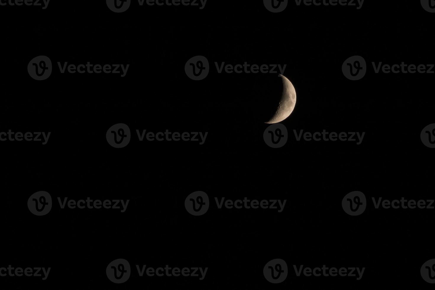 new Moon in dark night sky photo