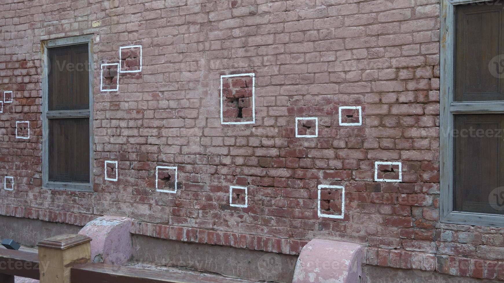 pattern of the bullet mark at jallianwala bagh at amritsar photo
