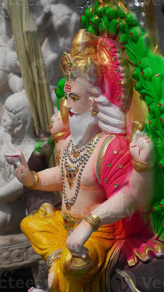 Colorful idol made of Lord Vishwakarma photo