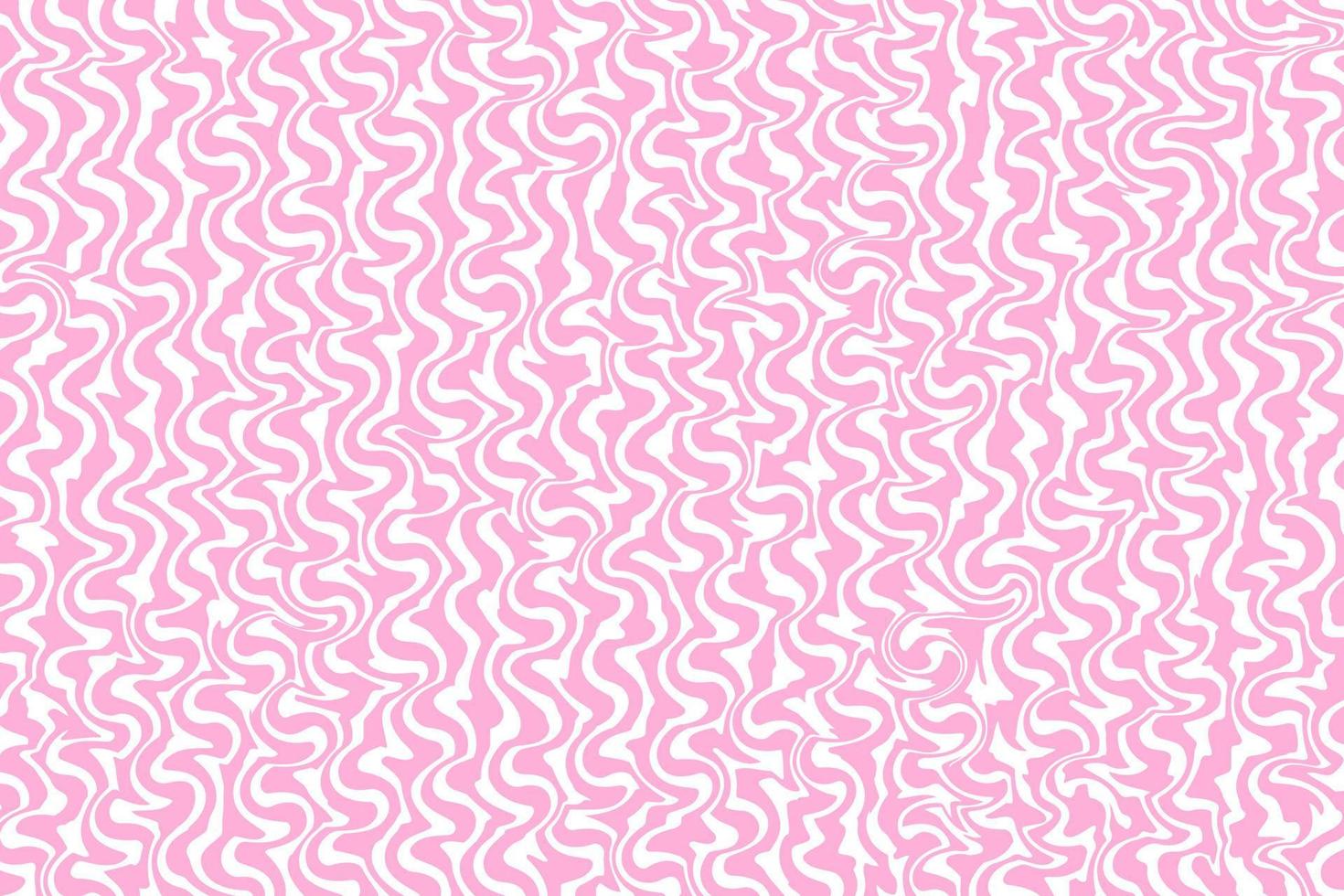 Psychedelic abstract pink background in trendy retro trippy y2k style. Hippie Aesthetic 60s, 70s, 80s style. Wavy Swirl Pattern. Vector Illustration