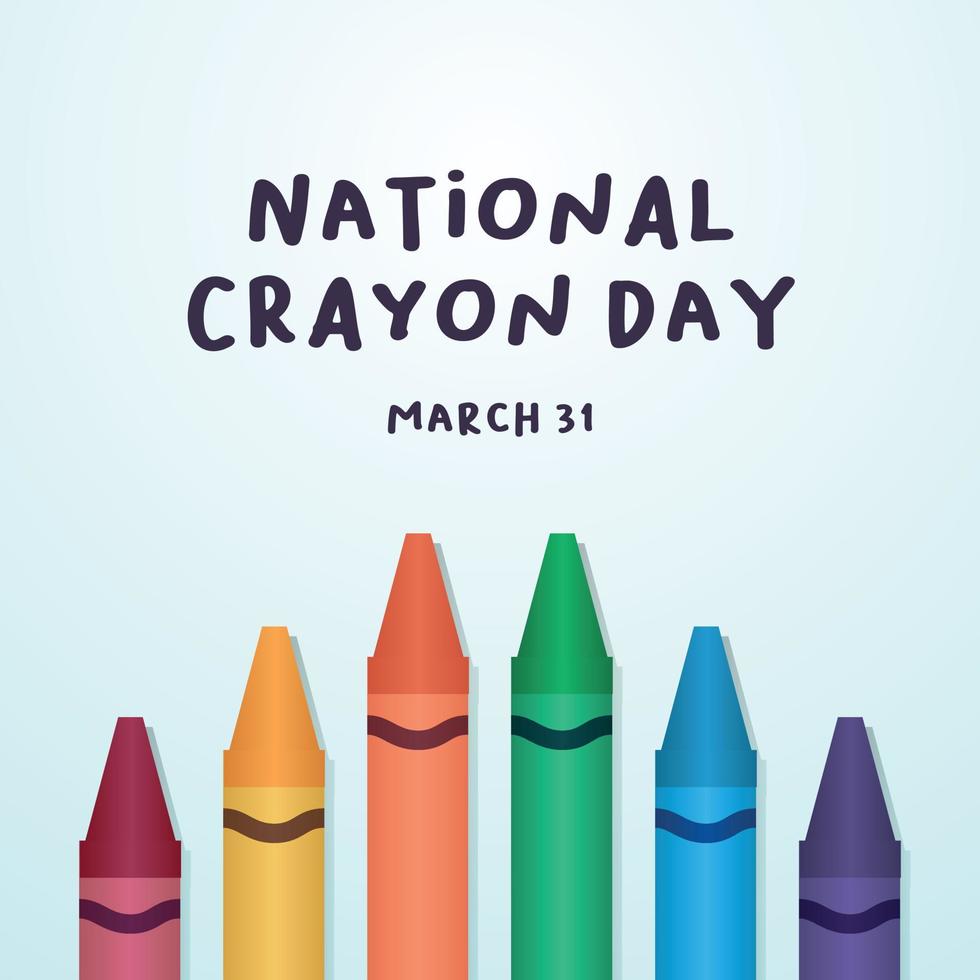 vector graphic of national crayon day good for national crayon day