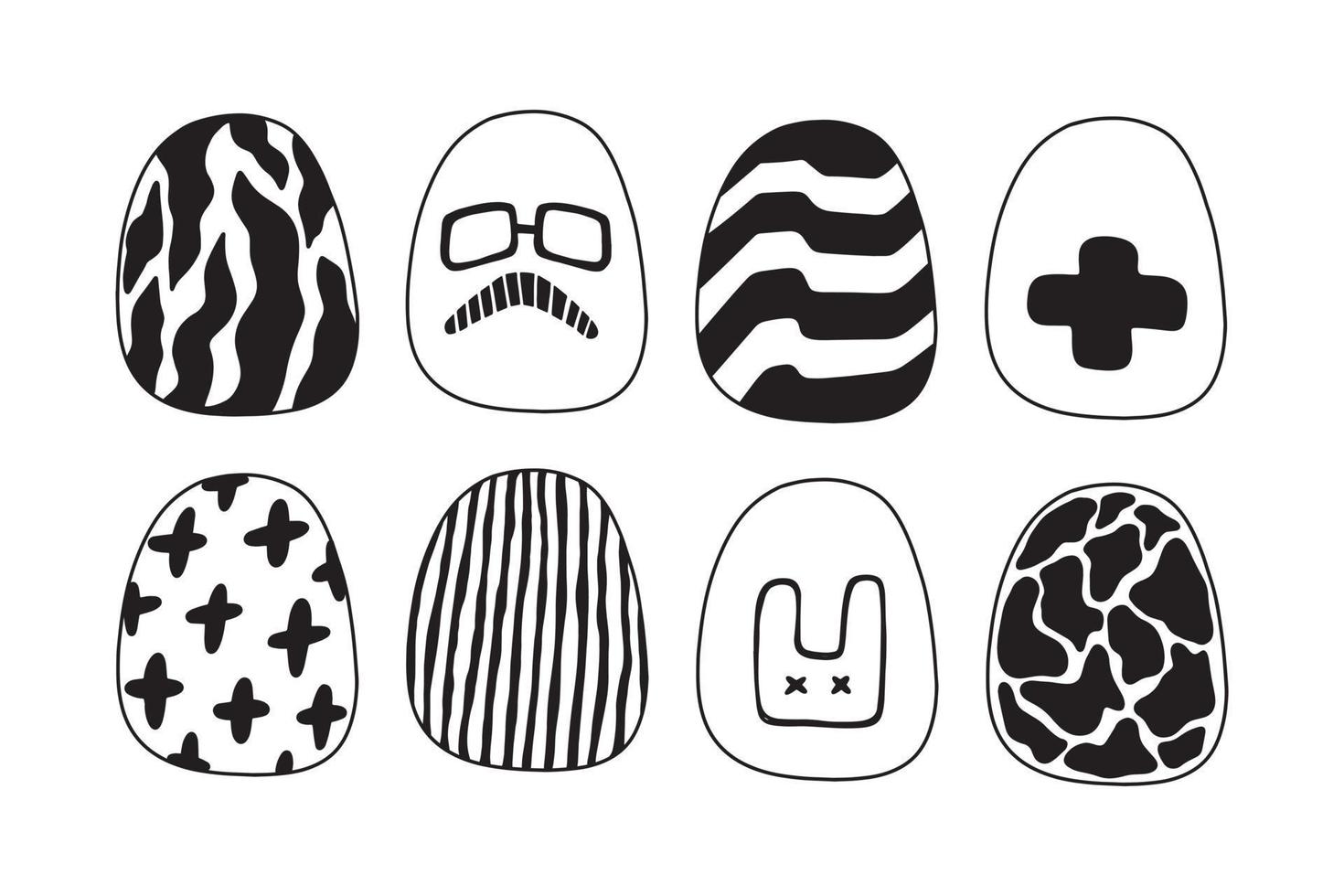 Set easter eggs vector