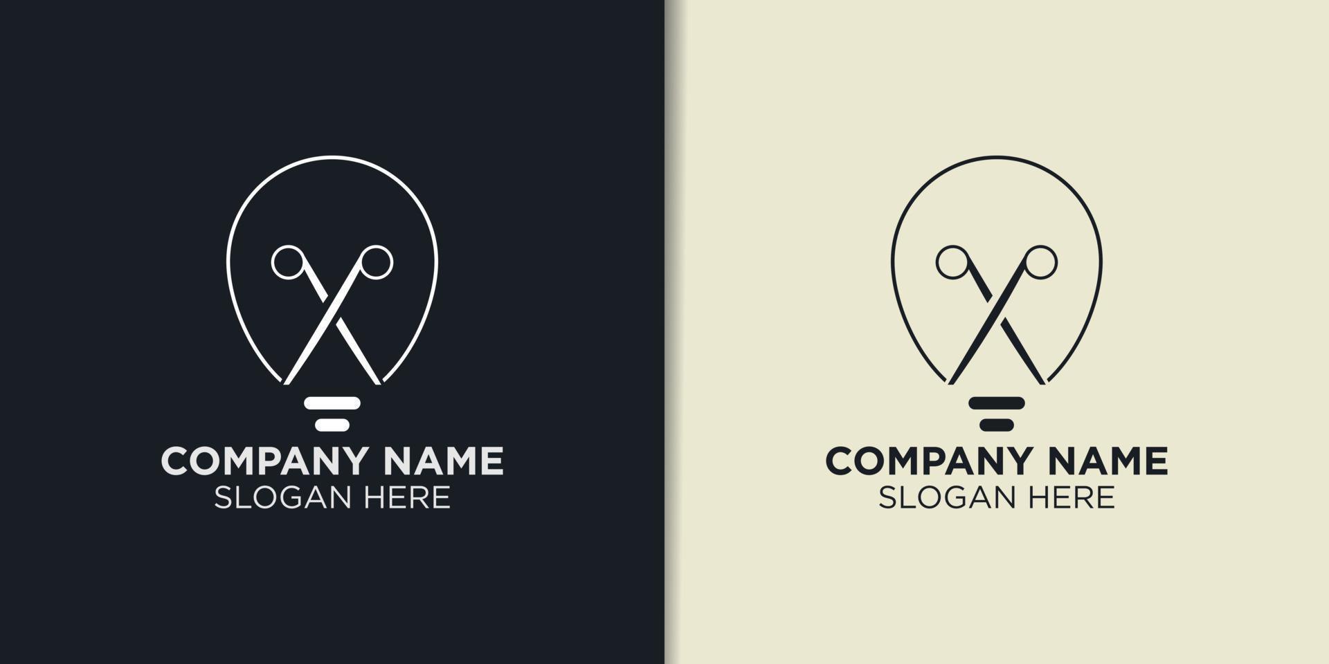 smart barbershop logo design vector, haircut logo template vector