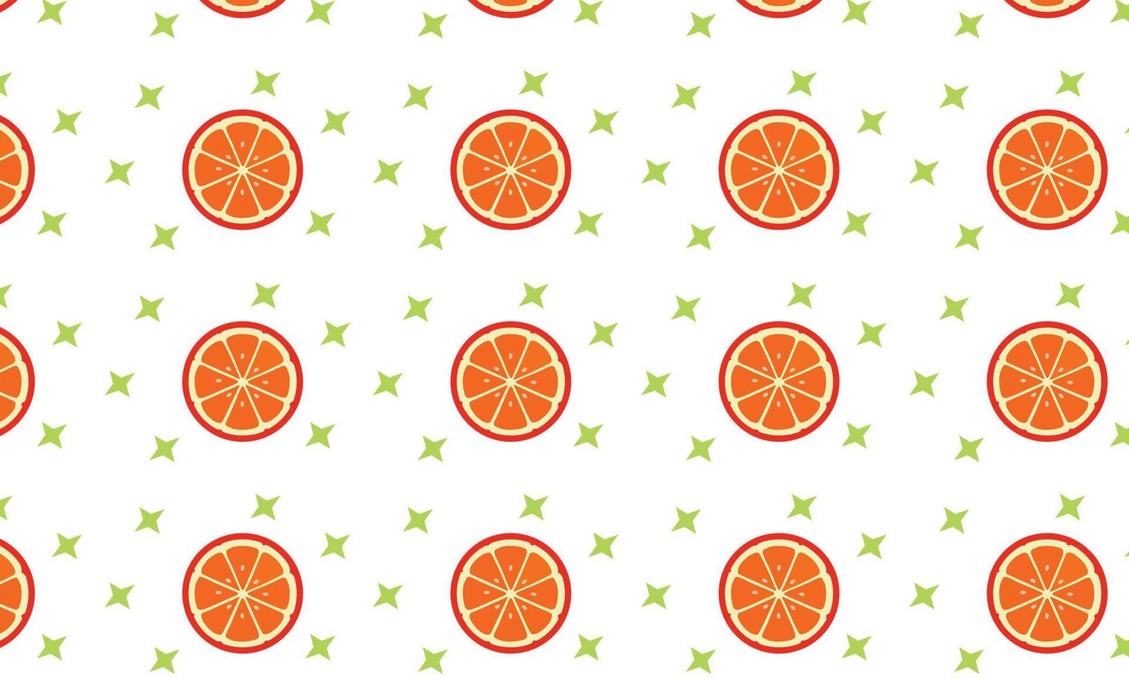 Orange slice fruit seamless pattern background vector