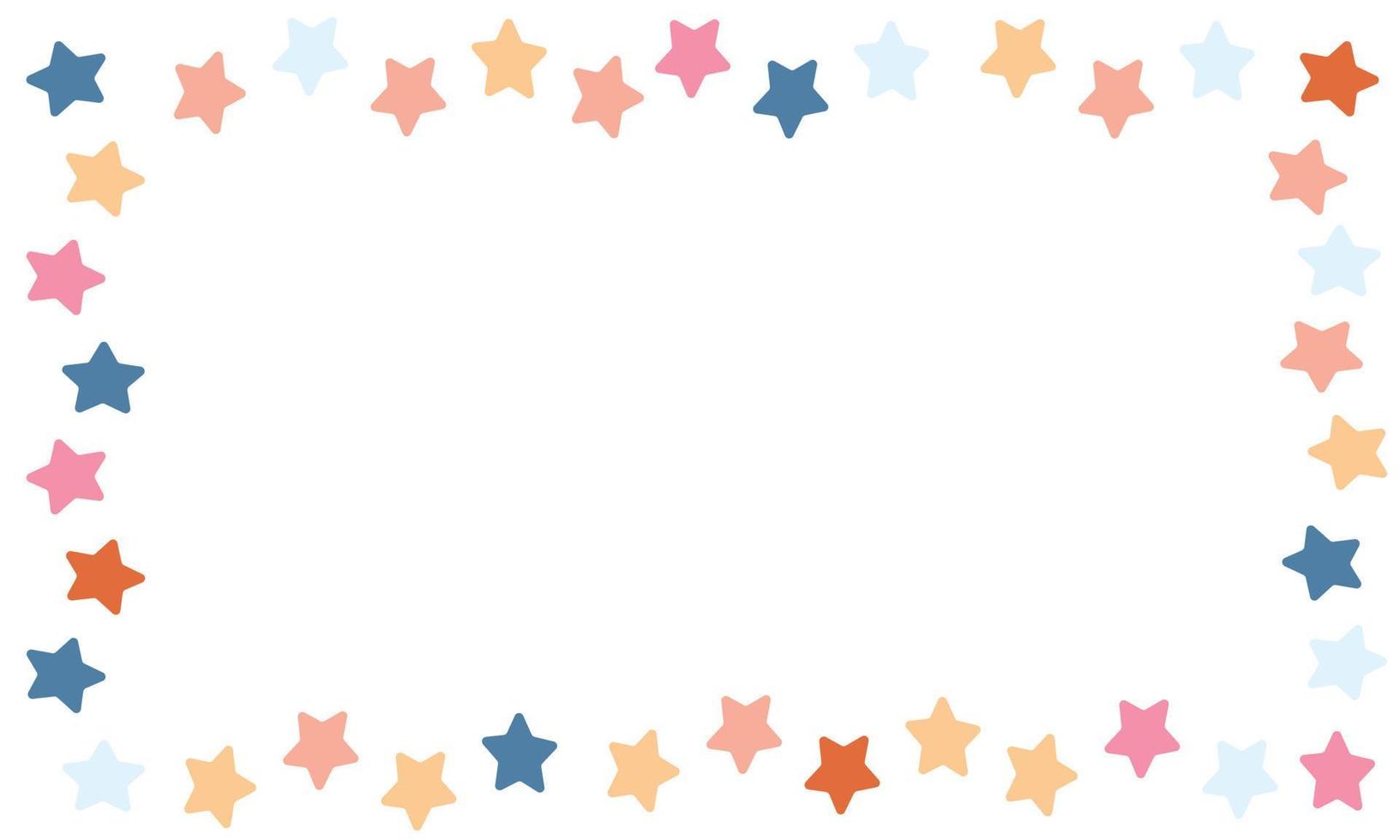 Frame border star shape for your text background vector