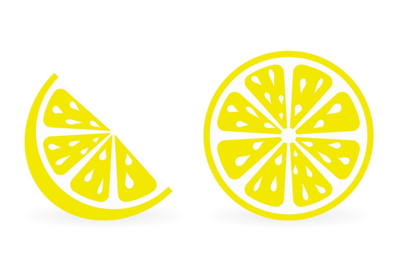 Fresh and juicy lemon on white background. Vector illustration