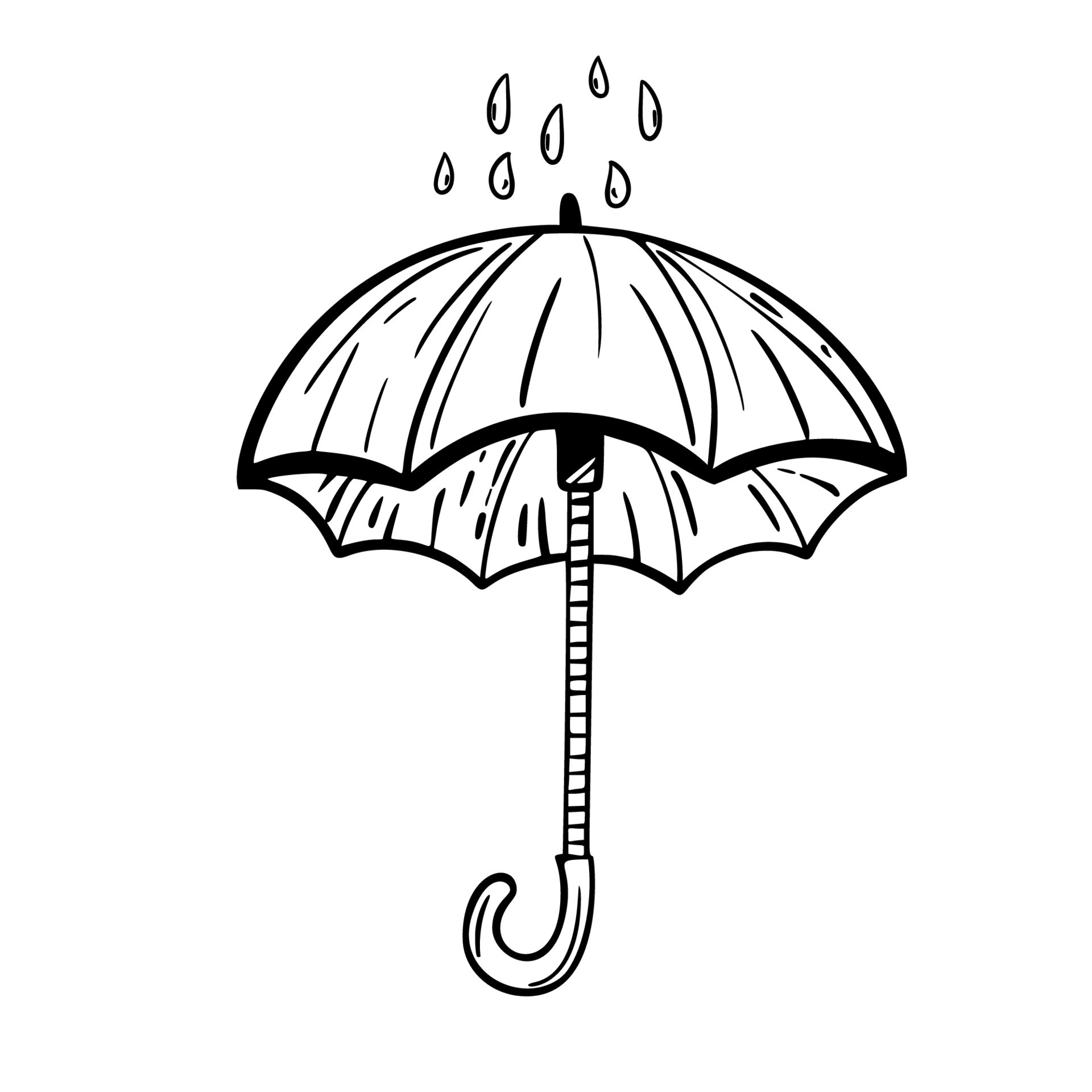 How to draw a rainbow umbrella
