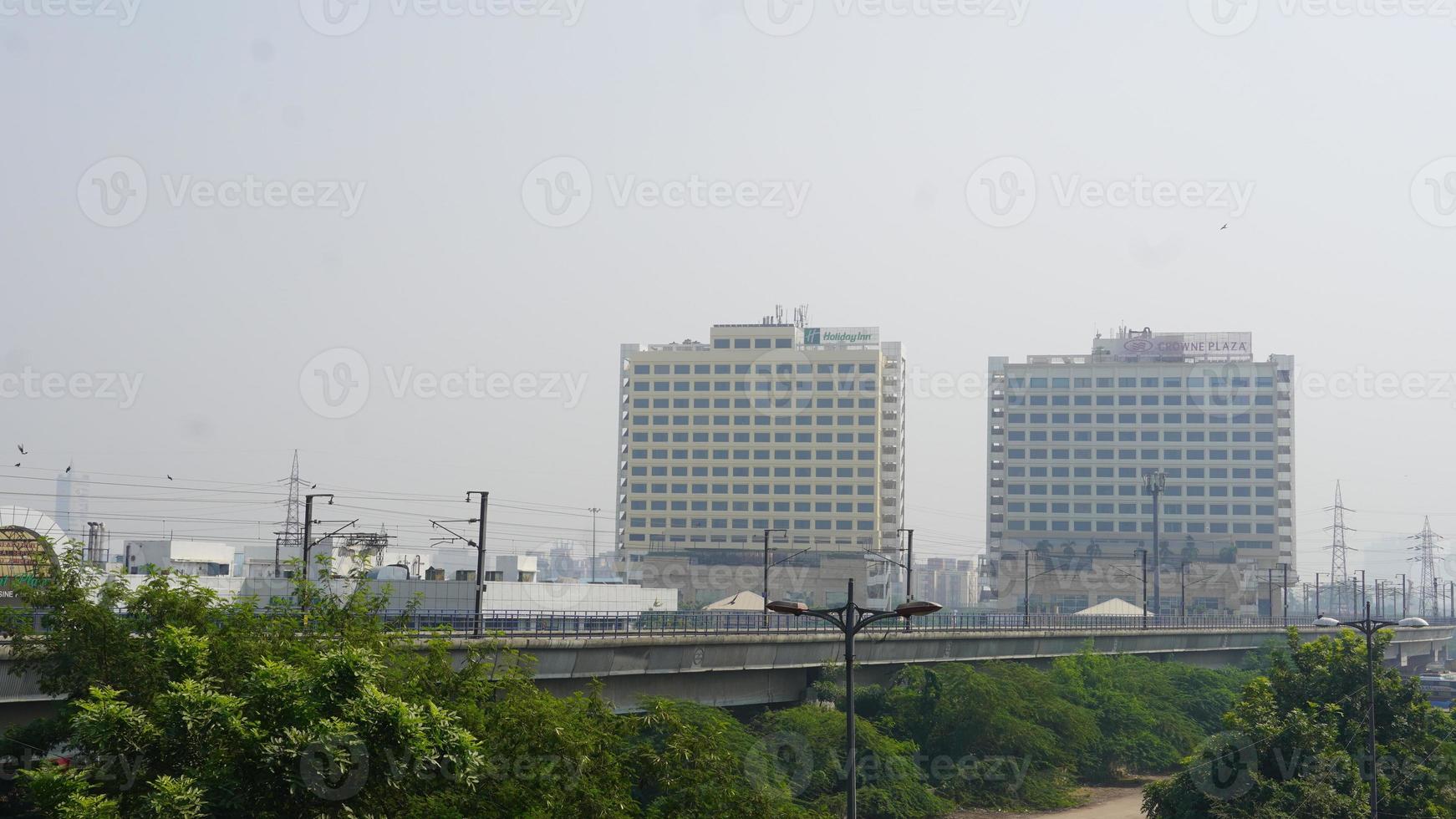 two big buildings built in noida photo