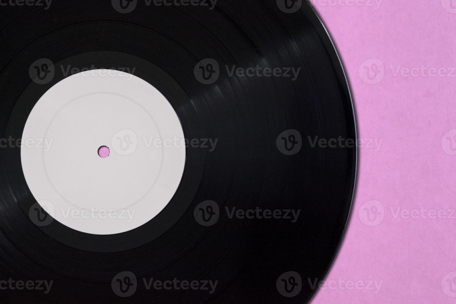 Vinyl record mockup with copy space photo