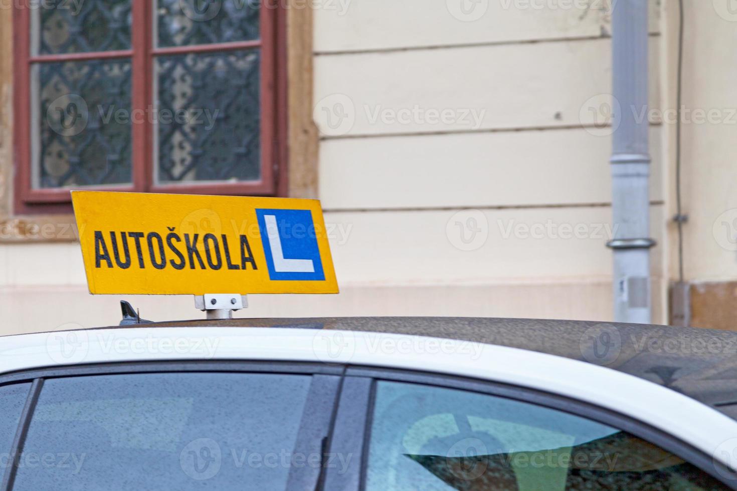 Driving school sign used in Croatia photo