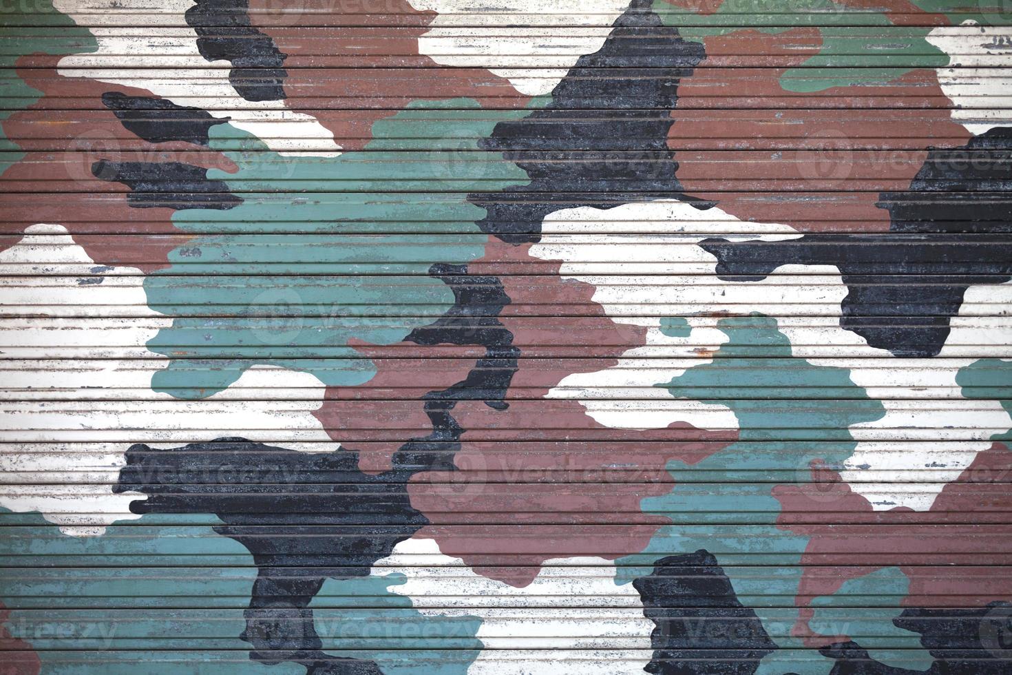 Camouflage iron shutter background photo