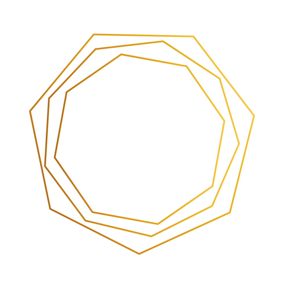 luxo Casamento geométrico ouro quadro, Armação fronteira png