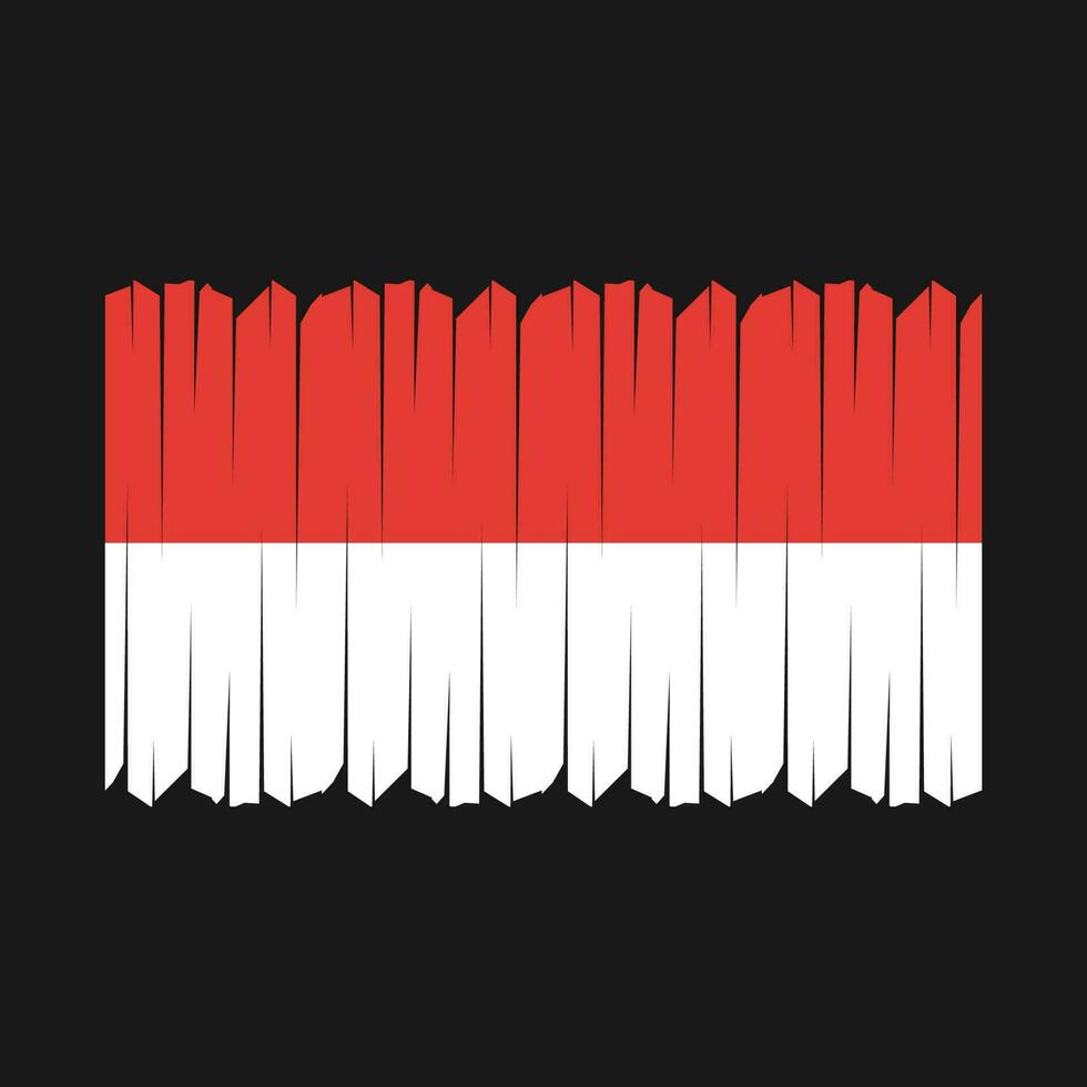 Indonesia Flag Brush Vector