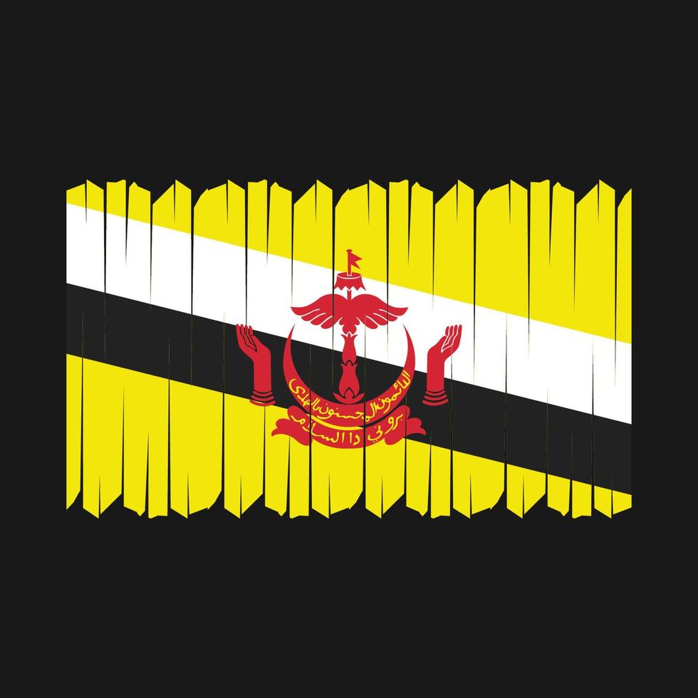 Brunei Flag Brush Vector