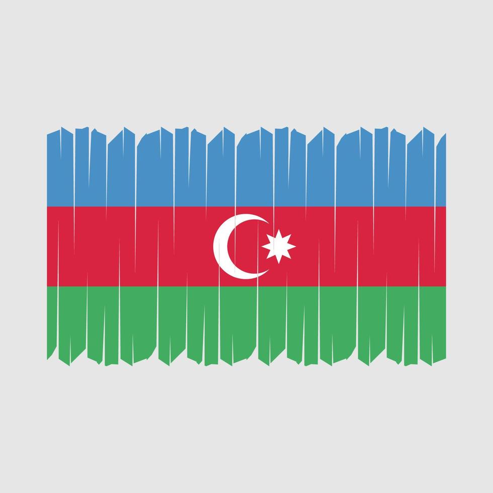 Azerbaijan Flag Brush Vector