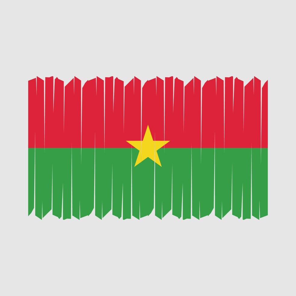 Burkina Faso Flag Brush Vector
