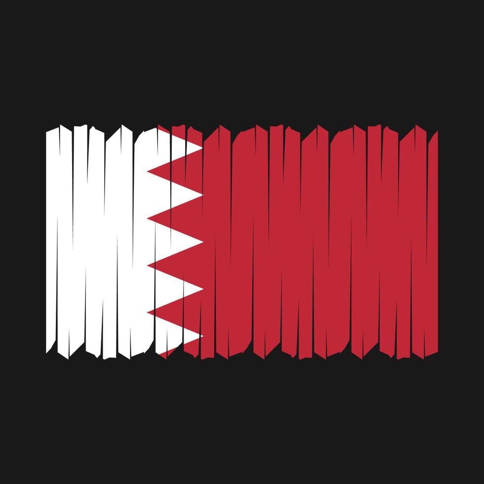 Bahrain Flag Brush Vector