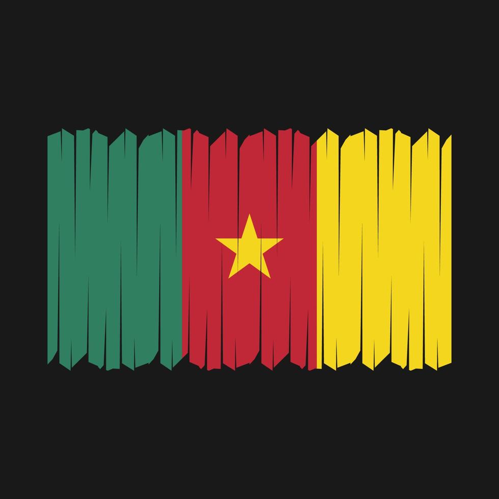 Cameroon Flag Brush Vector