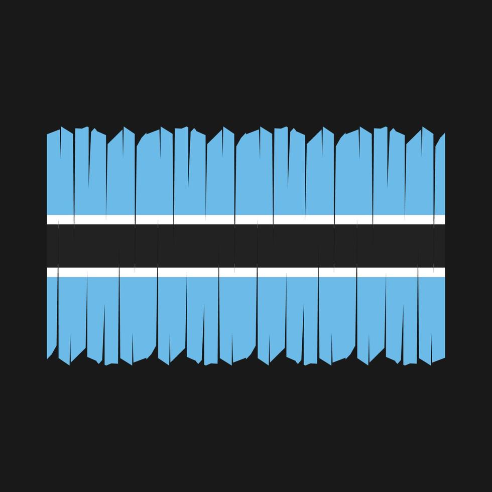 Botswana Flag Brush Vector