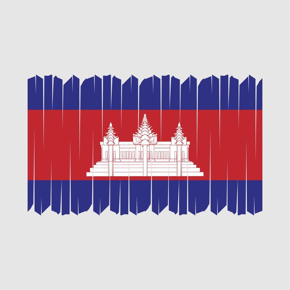 Cambodia Flag Brush Vector