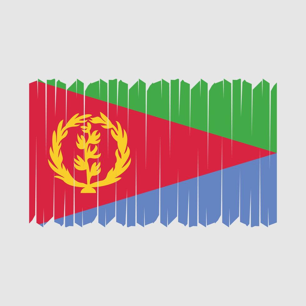 vector de pincel de bandera de eritrea