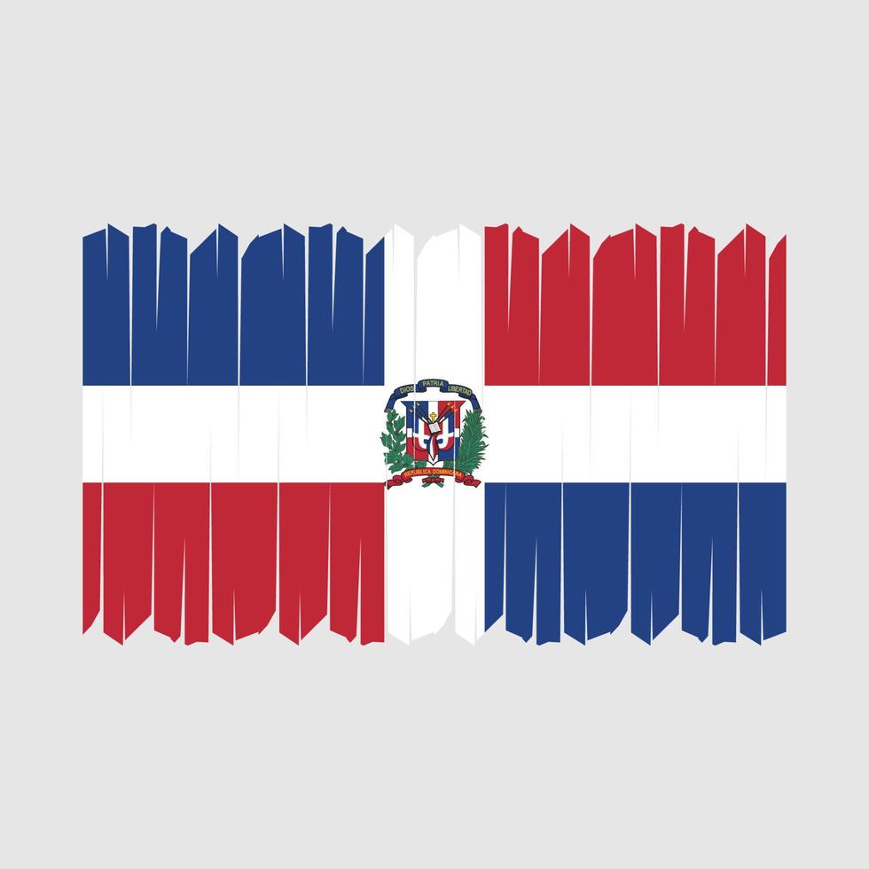 Dominican Republic Flag Brush Vector