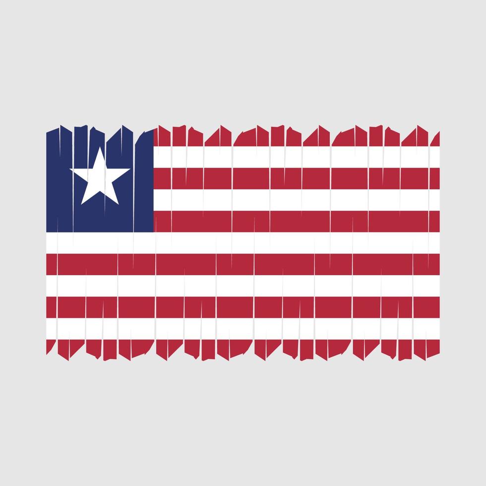 Liberia Flag Brush Vector