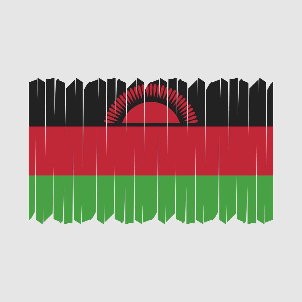 Malawi Flag Brush Vector