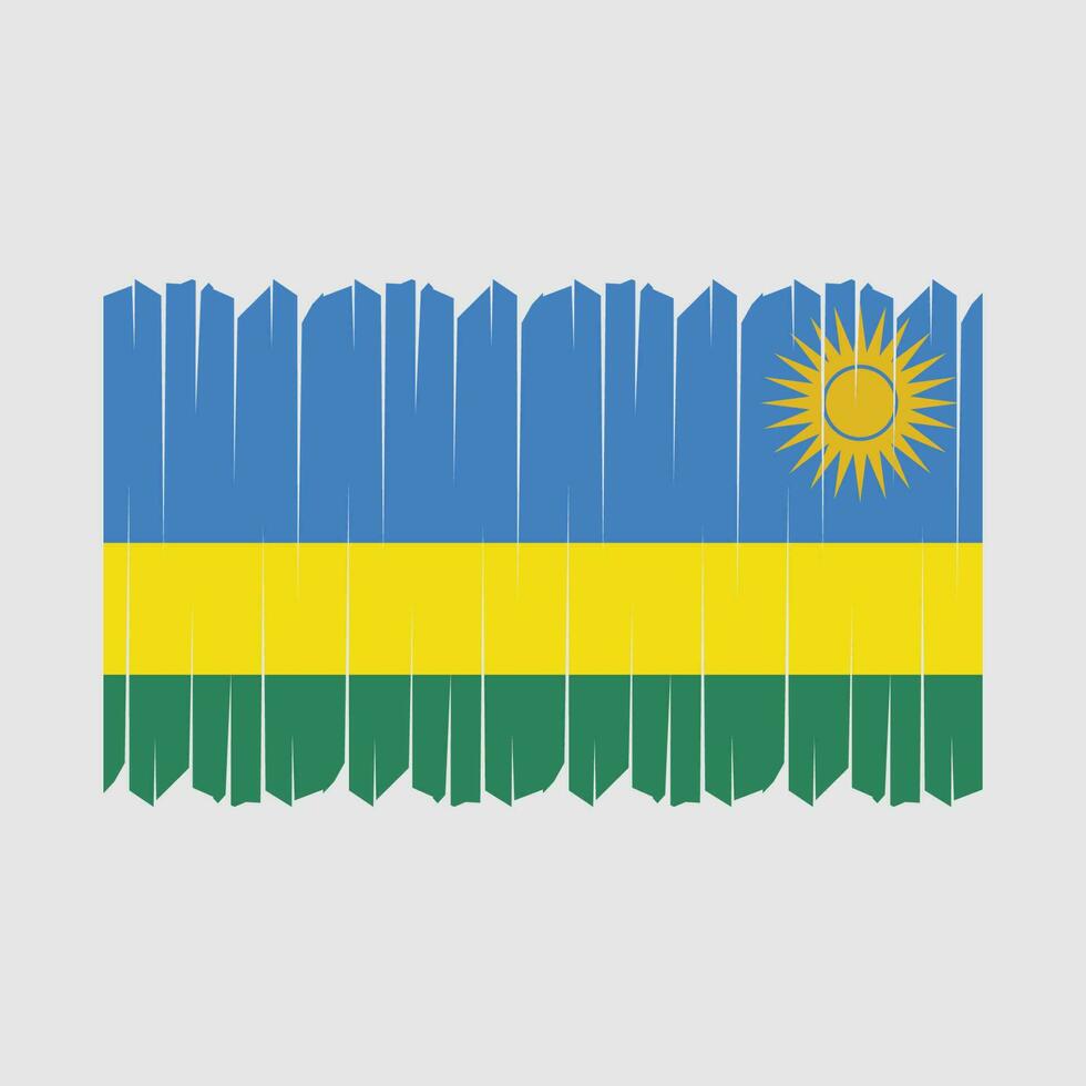 Rwanda Flag Brush Vector