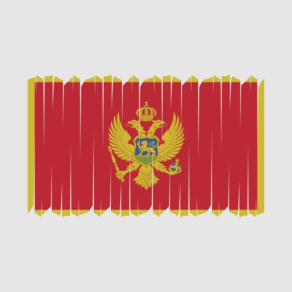 Montenegro Flag Brush Vector