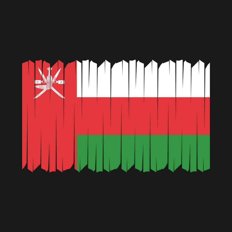 Oman Flag Brush Vector