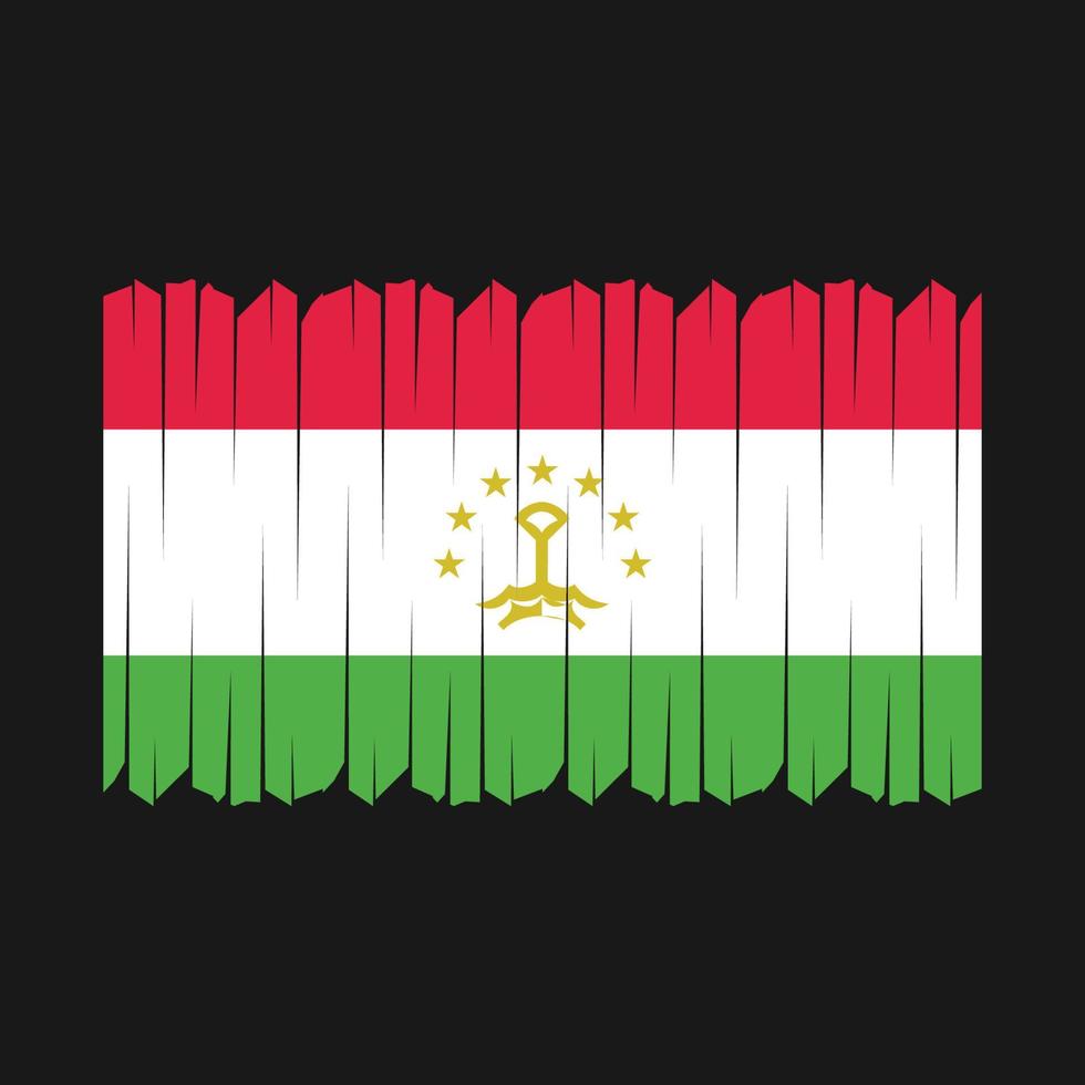 Tajikistan Flag Brush Vector