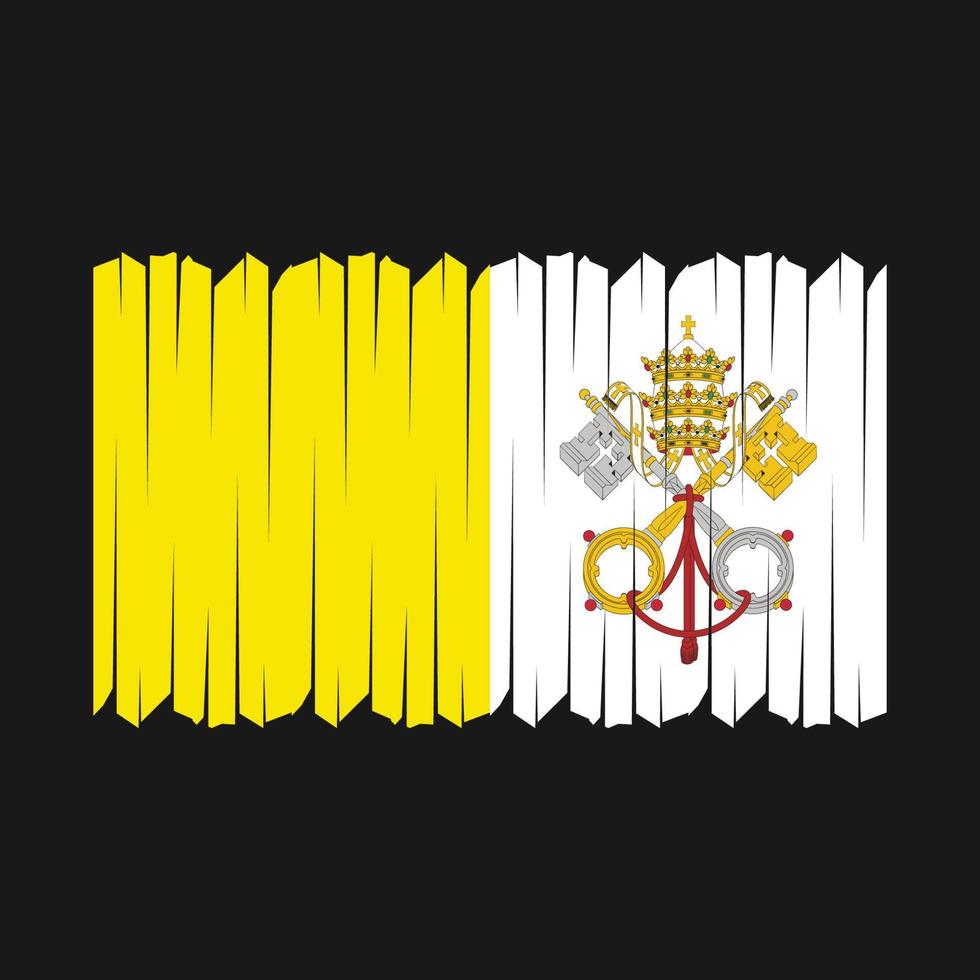 Vatican Flag Brush Vector