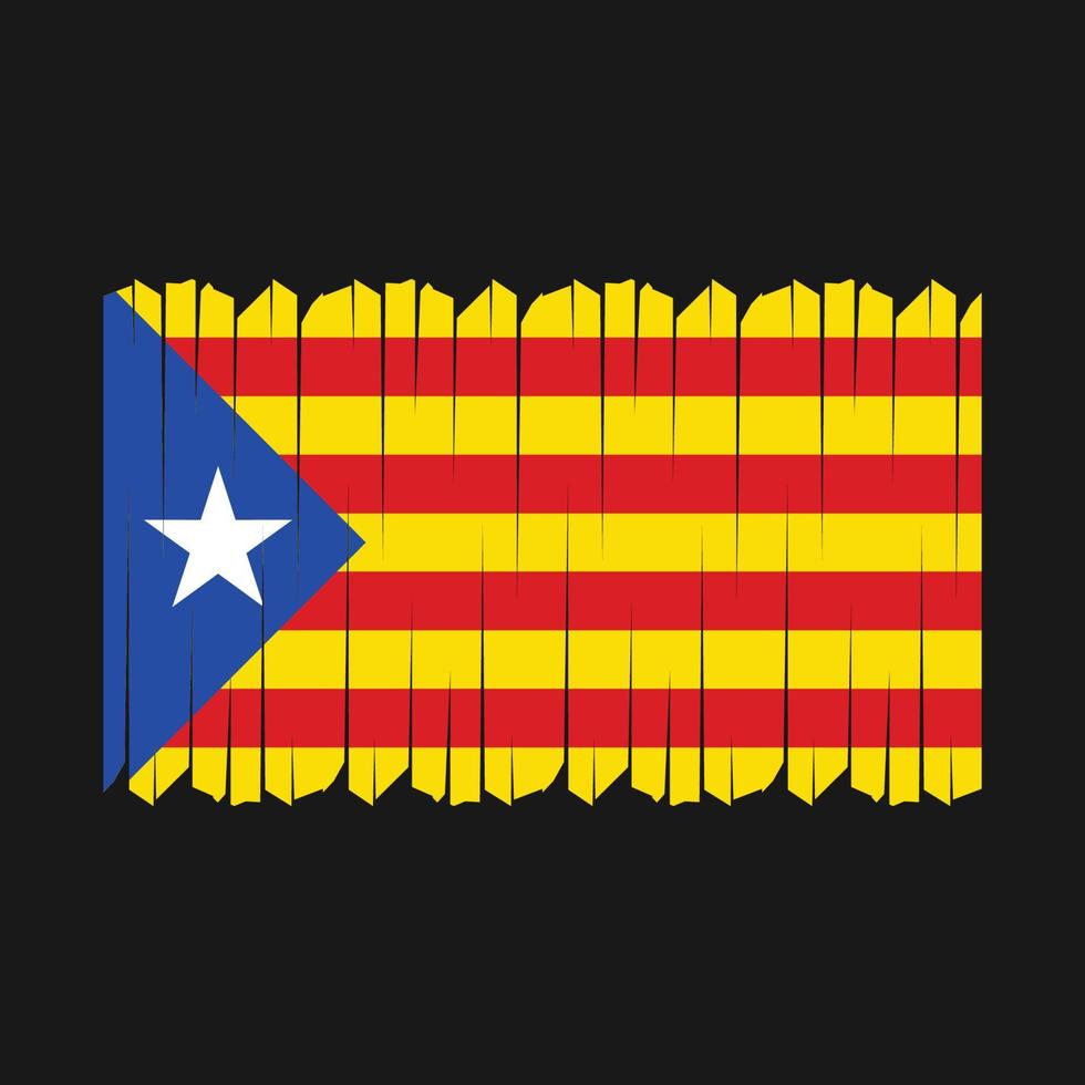 Catalonia Flag Brush Vector